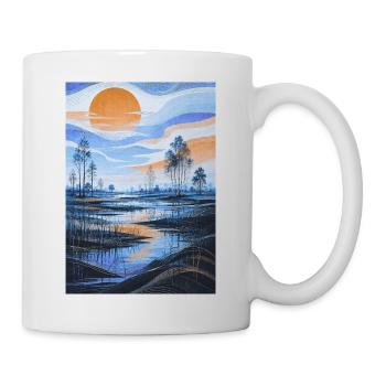 Feuchtgebietsträume — Blauer Himmel - Tasse - Weiß - Rechts