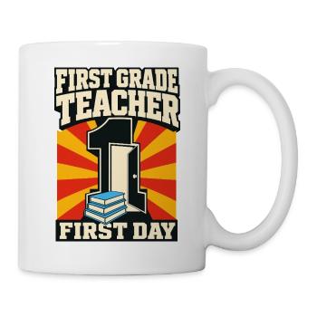 Premier jour d’école Enseignant de première année Primaire - Mug blanc - blanc - Droite