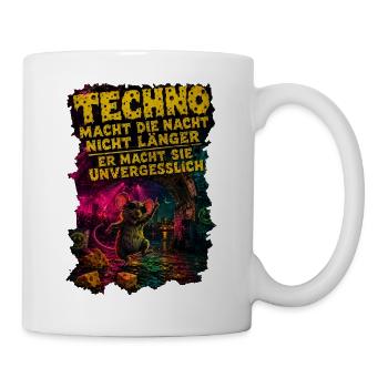 Techno Maus alles Käse außer Techno - Tasse - Weiß - Rechts