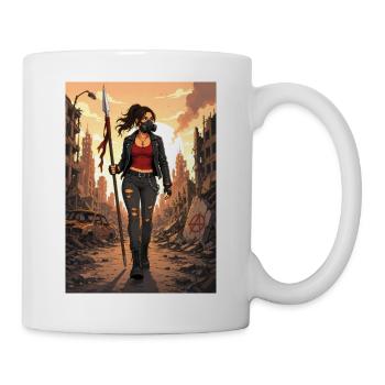 Punk Warrior in Ruins - Mug - white - Right