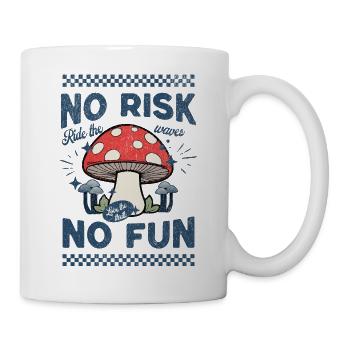 Pilz-Motiv: Ride the waves - Tasse - Weiß - Rechts