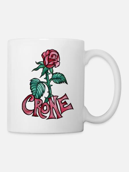 Crone Rose Tattoo - Tasse - Weiß