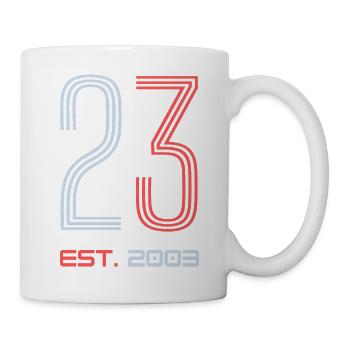 "23 Est. 2003" Birthday Design - Mug - white - Right