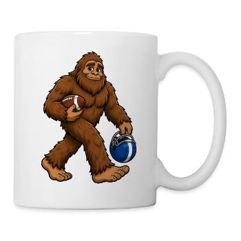 Fußball Bigfoot Sasquatch Lustiger Bigfoot Fußball - Tasse - Weiß - Rechts