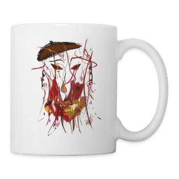 Abstraktes Künstler Gesicht Expressionismus - Tasse - Weiß - Rechts
