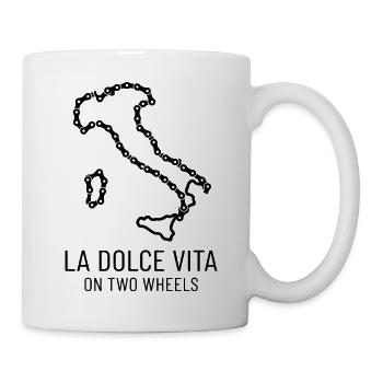 Italy Cycling Dolce Vita Shirt - Mug - white - Right
