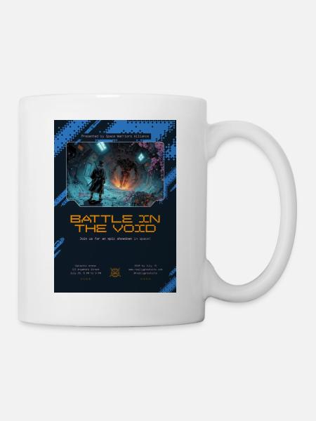 Space Samurai - Schlacht in der Leere - Tasse - Weiß