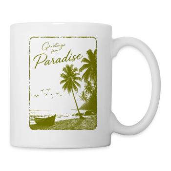 Greetings from Paradise - Mug - white - Right