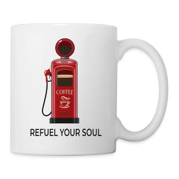 Refuel Your Soul – Coffee Station - Tasse - Weiß - Rechts