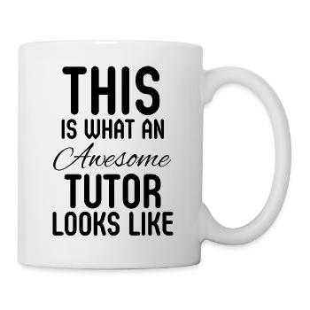 Nachhilfe Mathe, Englisch, MINT-Lehrer, Geschenk - Tasse - Weiß - Rechts