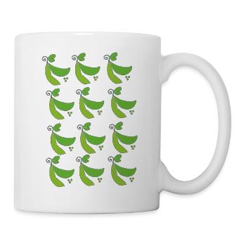 Erbsenschoten - Tasse - Weiß - Rechts