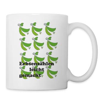 Erbsenzaehlen_leicht_gemacht - Tasse - Weiß - Rechts