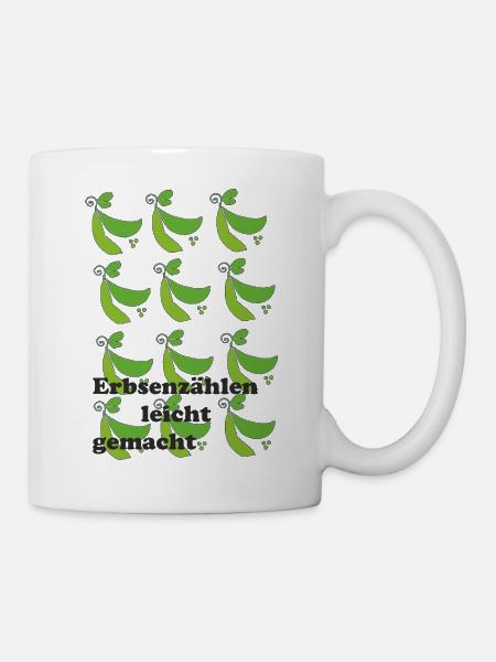 Erbsenzaehlen_leicht_gemacht - Tasse - Weiß