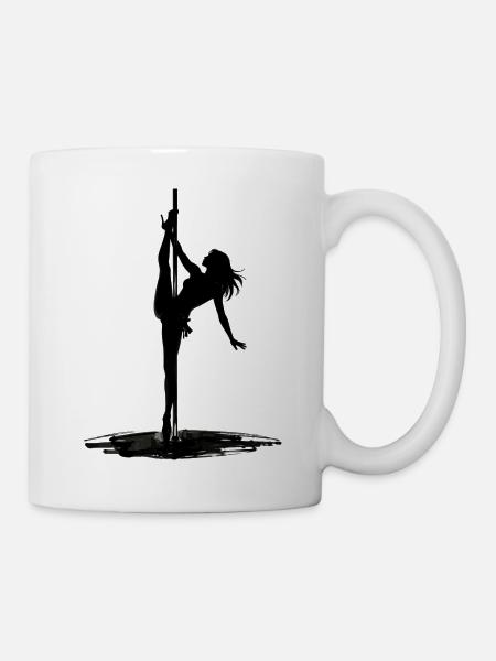 Pole Dance Silhouette – Ästhetische Kunst - Tasse - Weiß
