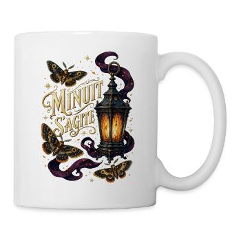 Minuit s'agite: lanterne et papillons - Mug blanc - blanc - Droite