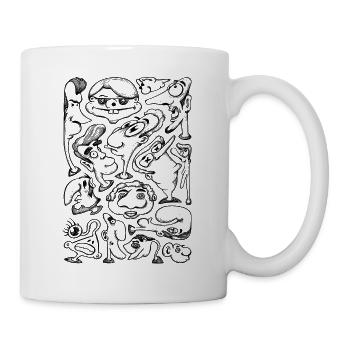 Cartoon Faces - Mug blanc - blanc - Droite
