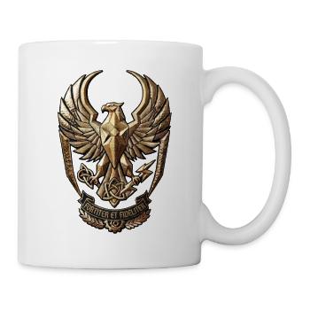 Erhabener Adler Wappen – Fortiter et Fideliter - Tasse - Weiß - Rechts