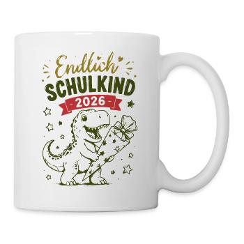 Endlich Schulkind 2026 - Tasse - Weiß - Rechts