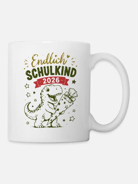 Endlich Schulkind 2026 - Tasse - Weiß