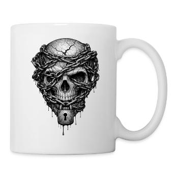 Chained Skull Gothic Horror Graphic - Mug - white - Right