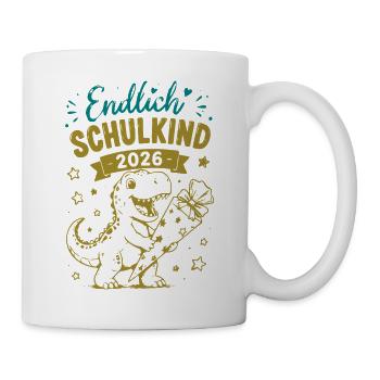 Endlich Schulkind 2026 - Tasse - Weiß - Rechts