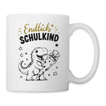 Endlich Schulkind - Tasse - Weiß - Rechts