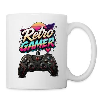 Retro Gamer Neon Controller - Mug - white - Right