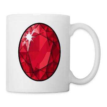 Ruby Facets Jewel Pattern - Mug - white - Right