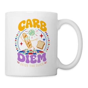 Carb Diem – Use the Bread Slice - Mug - white - Right