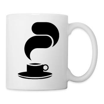 Black Coffee Mug – Minimalist Illustration - Mug - white - Right