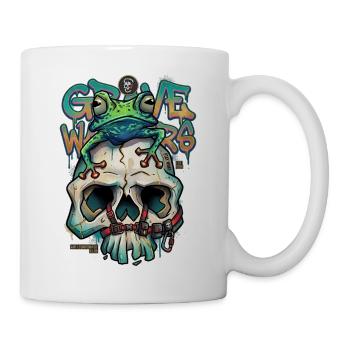 Grave Walkers Frog Skull Graffiti Streetwear Art - Mug - white - Right