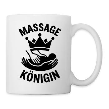 Masseurin Massage Königin - Tasse - Weiß - Rechts
