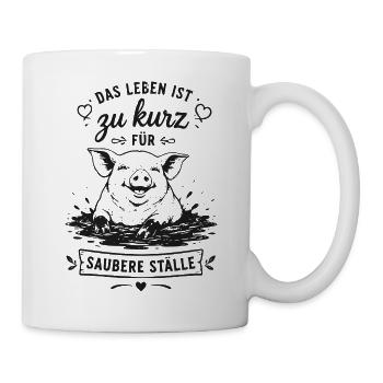 Zu kurz fürs saubere Ställe - Tasse - Weiß - Rechts