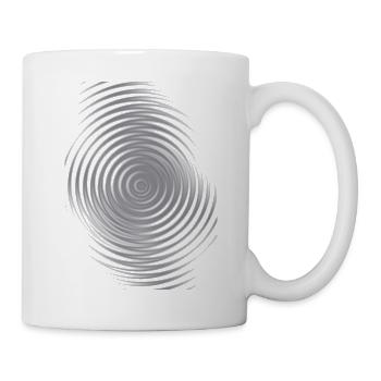 Gray Circle Spiral Zen Pattern - Mug - white - Right