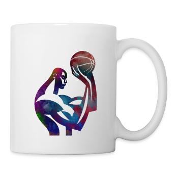 Basketball player in Colorful Abstraction - Mug - white - Right