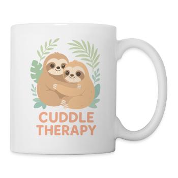 Cuddle Therapy: Cute sloths in the jungle - Mug - white - Right