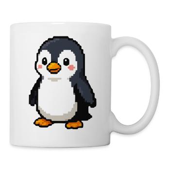 Pixel Penguin: Playful Retro Aesthetic - Mug - white - Right
