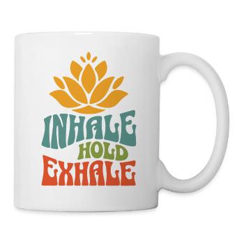 Namaste Lotus Flower Boho Vintage Yoga Meditation - Mug - white - Right