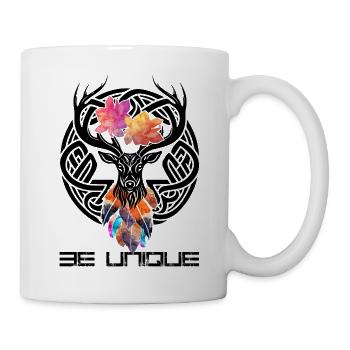 Kaléidoscope à esprit tropical de l’hibiscus - Mug blanc - blanc - Droite