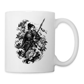 Guerrier samouraï japonais dans le style Irezumi - Mug blanc - blanc - Droite