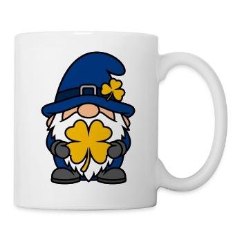 Colorful Lucky Dwarf with Shamrock - Mug - white - Right