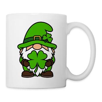 Nain Veinard Coloré avec Trèfle - Mug blanc - blanc - Droite