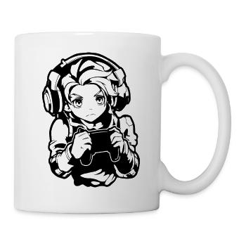 Sketch du Gaming-Boy - Mug blanc - blanc - Droite