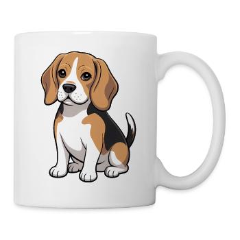 Amoureux des chiens petits beagle - Mug blanc - blanc - Droite