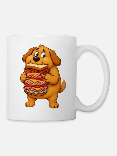 Golden Retriever Sandwich-Dieb - Tasse - Weiß