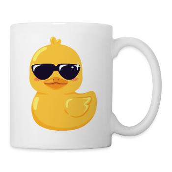Sunglasses duck for summer - Mug - white - Right