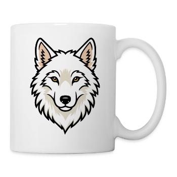 Arctic Wolf Head Arctic Wilderness Nature - Mug - white - Right