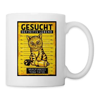 Graffiti Katze Gesucht - Tasse - Weiß - Rechts
