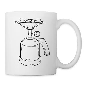 Campingkocher – Minimalistisches Camping Design - Tasse - Weiß - Rechts