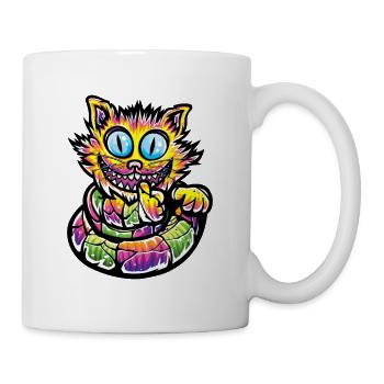 Wildkatze (Blue Eyes) - Tasse - Weiß - Rechts